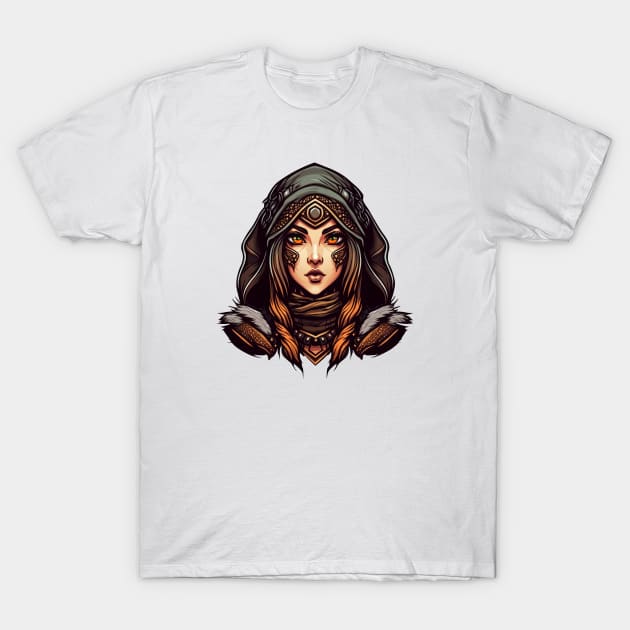 Sorceress Fantasy RPG Character T-Shirt by Grimdark Merchant